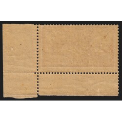 n°121, coin de feuille, Merson 1fr lie-de-vin, neuf ** sans charnière - TB