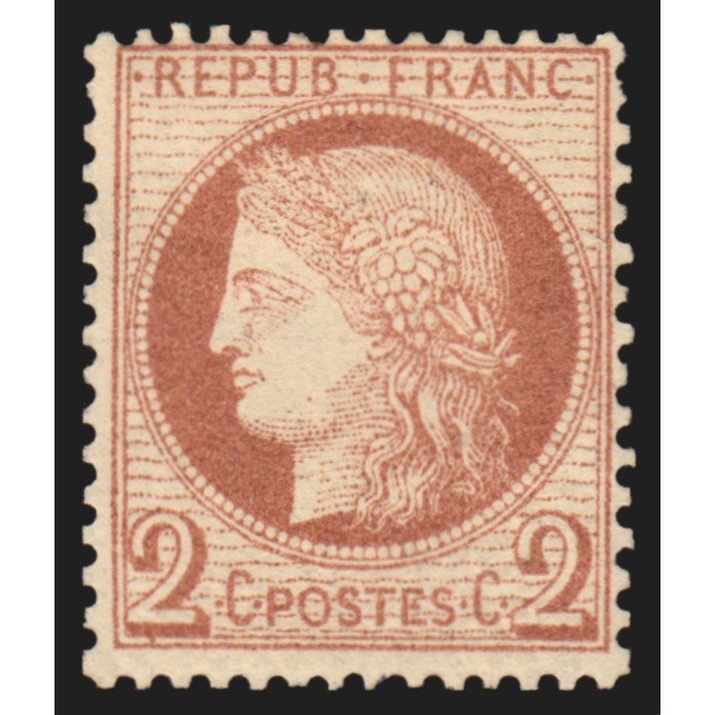 n°51, Cérès 2c rouge-brun, neuf * avec charnière forte - TB n°51, Cérès 2c rouge-brun, neuf * avec charnière forte - TB