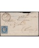n°60A, oblitéré GC 3035 PUICELCY Tarn sur lettre pour Gaillac du Tarn 1873