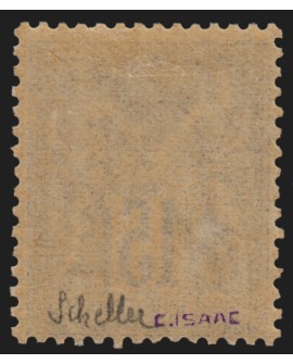 n°77, Sage 15c gris, Type II, neuf * - TB - signé SCHELLER
