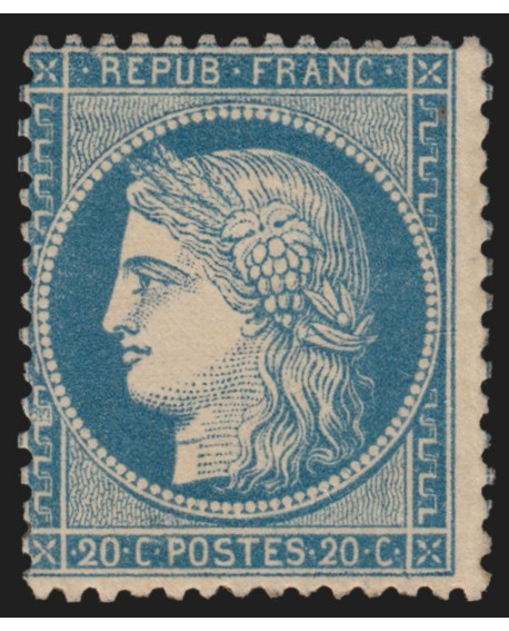 n°37, Cérès Siège de Paris, 20c bleu, neuf * infime trace de charnière - TB