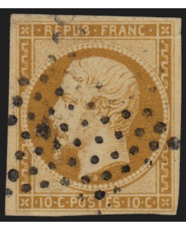 n°9, Présidence 10c bistre-jaune, oblitéré étoile de Paris, signé CALVES - TB