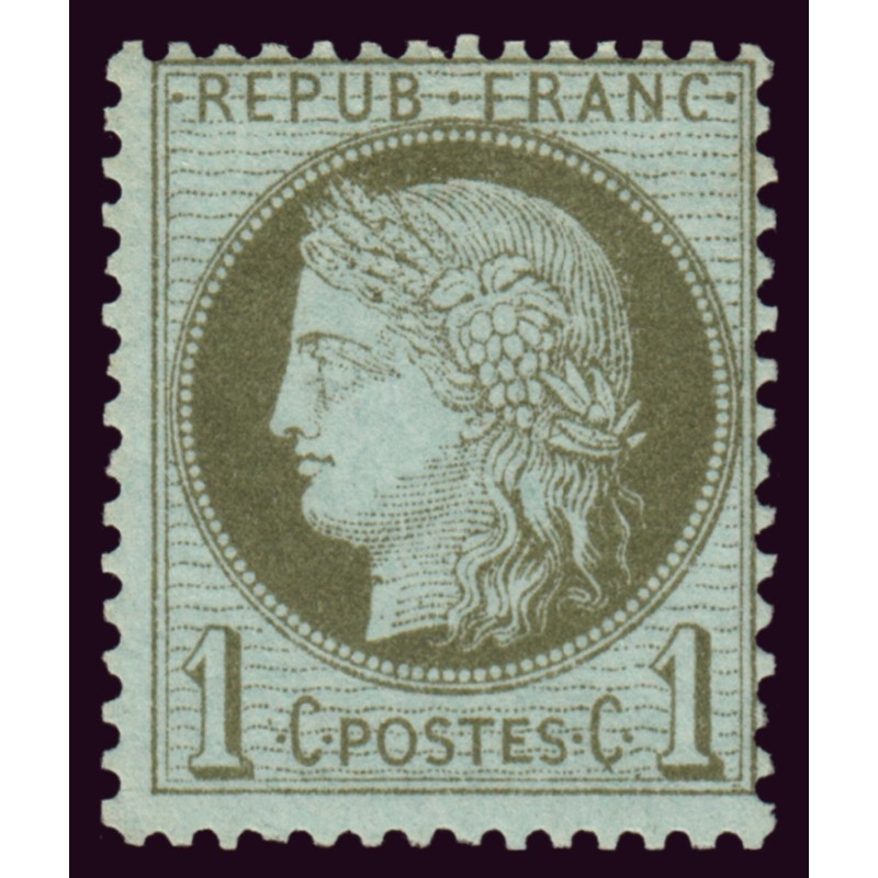 n°50, Cérès 1c vert-olive, neuf ** sans charnière - TB n°50, Cérès 1c vert-olive, neuf ** sans charnière - TB