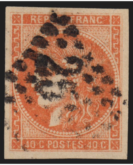 n°48, Cérès Bordeaux 40c orange, oblitéré - TB