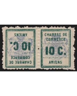 Timbres de Grève n°1b paire tête-bêche, Amiens 1909, neufs * avec charnière TB
