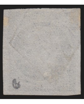 n°4a, Cérès 1850, 25c bleu-foncé, oblitéré grille - SUPERBE