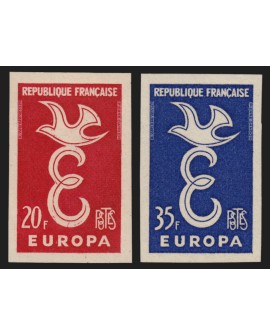 n°1173/1174 non-dentelés, Europa 1958, neufs ** sans charnière - TB