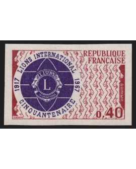n°1534a non-dentelé, Cinquantenaire du Lions 1967, neuf ** sans charnière - TB