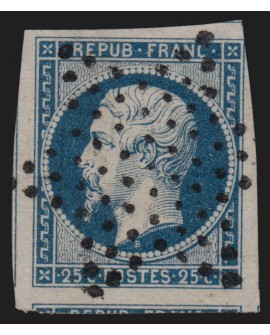 n°10, Présidence, 25c bleu, oblitéré étoile de Paris - SUPERBE