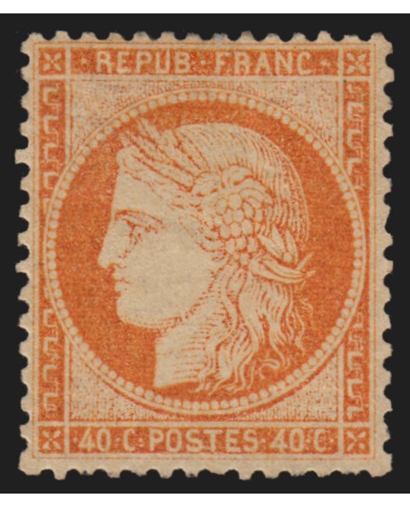 n°38, Cérès Siège de Paris, 40c orange, neuf * avec trace de ch. - TB D'ASPECT