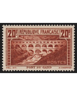 n°262A, Pont du Gard, 20fr chaudron-clair, Type I, neuf ** sans charnière - TB
