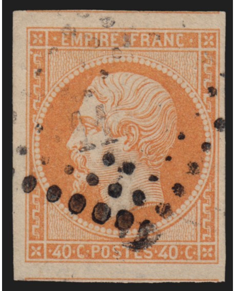 n°16, Napoléon non-dentelé 40c orange-pâle, oblitéré - TTB