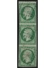 n°12 bande de trois, 5c vert, oblitéré PC 2897 SIGEAN Aude indice 4 - TB