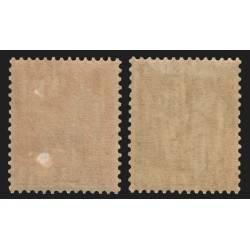 n°285 et 287, Paix, 90c rouge-carminé + 1fr25 olive, neufs * trace de ch. - TB