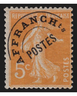 Préoblitérés n°50, Semeuse 5c orange, 1922, neuf ** sans charnière - TB