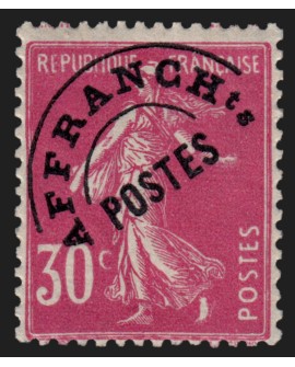 Préoblitérés n°59, Semeuse 30c rose, 1922, neuf ** sans charnière - TB