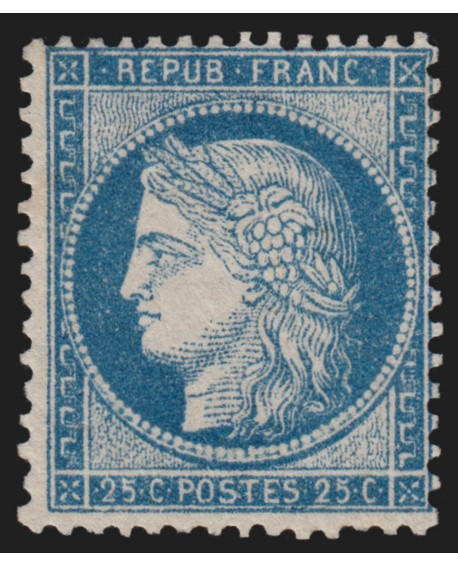 n°60A, Cérès 25c bleu, Type I, neuf * avec trace de charnière - TB