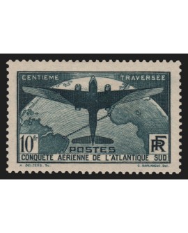 n°321, Traversée aérienne de l'Atlantique-Sud, neuf * avec charnière - TB