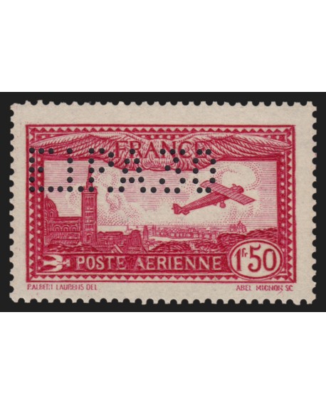 Poste Aérienne n°6d, perforé E.I.P.A.30, carmin, neuf ** sans charnière - TB