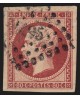 n°17A, Napoléon non-dentelé 1854, 80c carmin, oblitéré - TTB