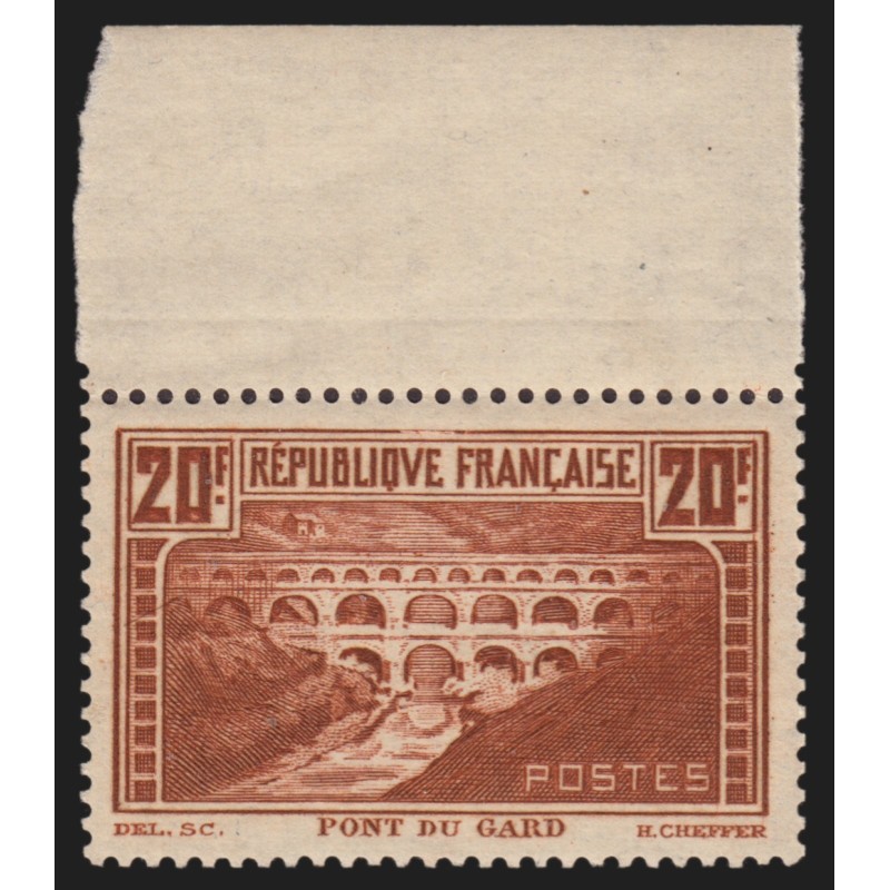 n°262c, Pont du Gard, 20fr chaudron, Type IIA, neuf ** sans charnière - TB n°262c, Pont du Gard, 20fr chaudron, Type IIA, neuf ** sans charnière - TB