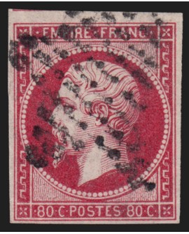 n°17Be, 80c rose-foncé, oblitéré étoile de Paris - TB D'ASPECT