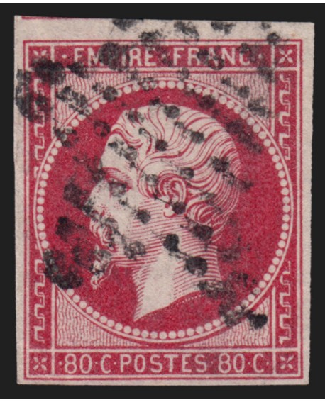 n°17Be, 80c rose-foncé, oblitéré étoile de Paris - TB D'ASPECT