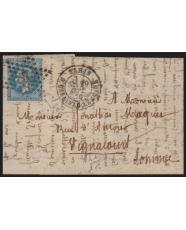 Ballon monté "Le Non-dénommé n°2", lettre pour Vignacourt, Certificat - SUPERBE