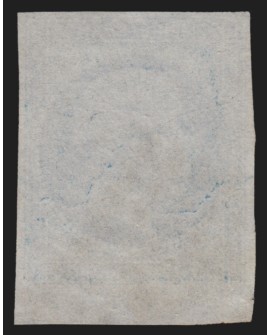 n°14A bord de feuille, 20c bleu, Type I, oblitéré - TTB