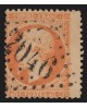n°23, variété "piquage fortement décalé", Napoléon 40c orange, oblitéré - TB