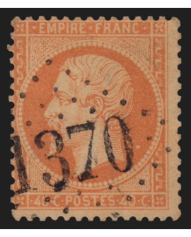 n°23, 40c orange, oblitéré GC 1370 LES EAUX-CHAUDES Basses-Pyrénées - TB