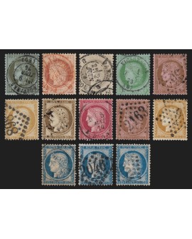 n°50/60C, Cérès IIIème République 1871, série complète - TB 1er choix