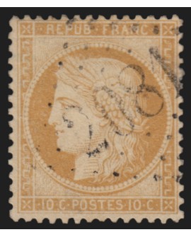 n°36, Siège de Paris 10c bistre-jaune, oblitéré GC 2081 LONGWY - TB D'ASPECT