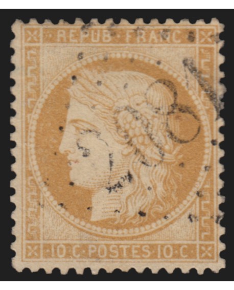 n°36, Siège de Paris 10c bistre-jaune, oblitéré GC 2081 LONGWY - TB D'ASPECT