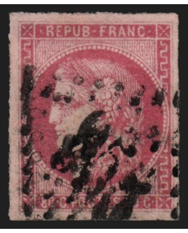n°49, Cérès Bordeaux, 80c rose, oblitéré - B/TB