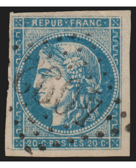 n°45Cd, Cérès Bordeaux, 20c bleu-clair, oblitéré GC 4092 VALREAS - TB