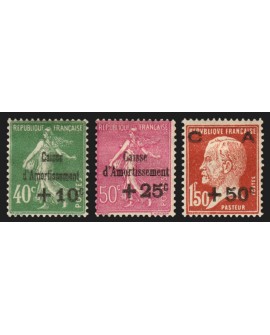n°253/255, série complète 1929, neufs * avec charnière - TB