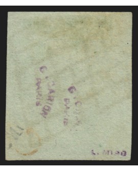 n°2a, Cérès 15c vert-clair, oblitéré grille, signé MIRO - TB D'ASPECT