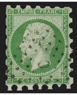 n°12, piquage Susse, Napoléon 5c vert, oblitéré bureau de Paris C - TB