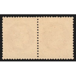 n°26B paire, Napoléon Lauré 2c rouge-brun, Type II, oblitéré - TB