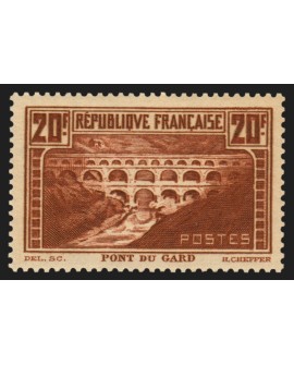 n°262, Pont du Gard, 20fr chaudron-clair, Type IIB, neuf ** sans charnière - TB