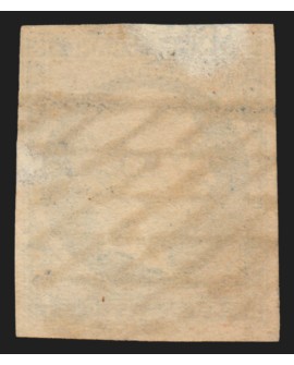 n°15, Napoléon non-dentelé 25c bleu, oblitéré grille sans fin - B/TB