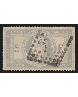n°33, Napoléon Lauré, 5fr gris-violet, oblitéré - TB D'ASPECT