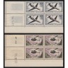 Poste Aérienne n°36/37, blocs de quatre coin daté 1957, neufs ** sans charnière