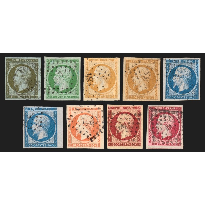 n°11/17B, Napoléon III Empire non-dentelé, série complète - TB D'ASPECT n°11/17B, Napoléon III Empire non-dentelé, série complète - TB D'ASPECT