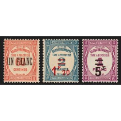 Timbres-Taxe n°63/65, série complète 1929, neufs ** sans charnière - TB