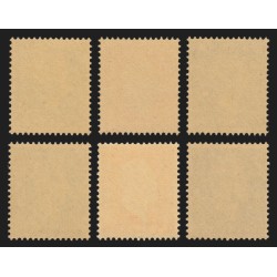 n°701A/701F, Marianne de Dulac, non émis, neufs ** sans charnière, Certificat