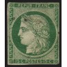 n°2, Cérès 1850, 15c vert, oblitération quasi-invisible - pièce d'attente