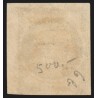 n°3, bord de feuille, Cérès 20c noir sur jaune, obl cachet à date - SUPERBE