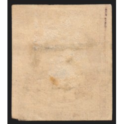 n°6, Cérès 1849, 1fr carmin, oblitéré grille noire - B/TB